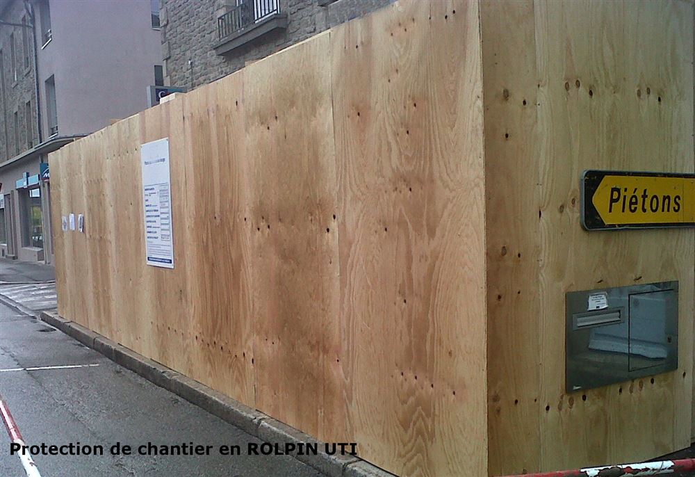 Palissade pour protection de chantier - Photo : Rolpin